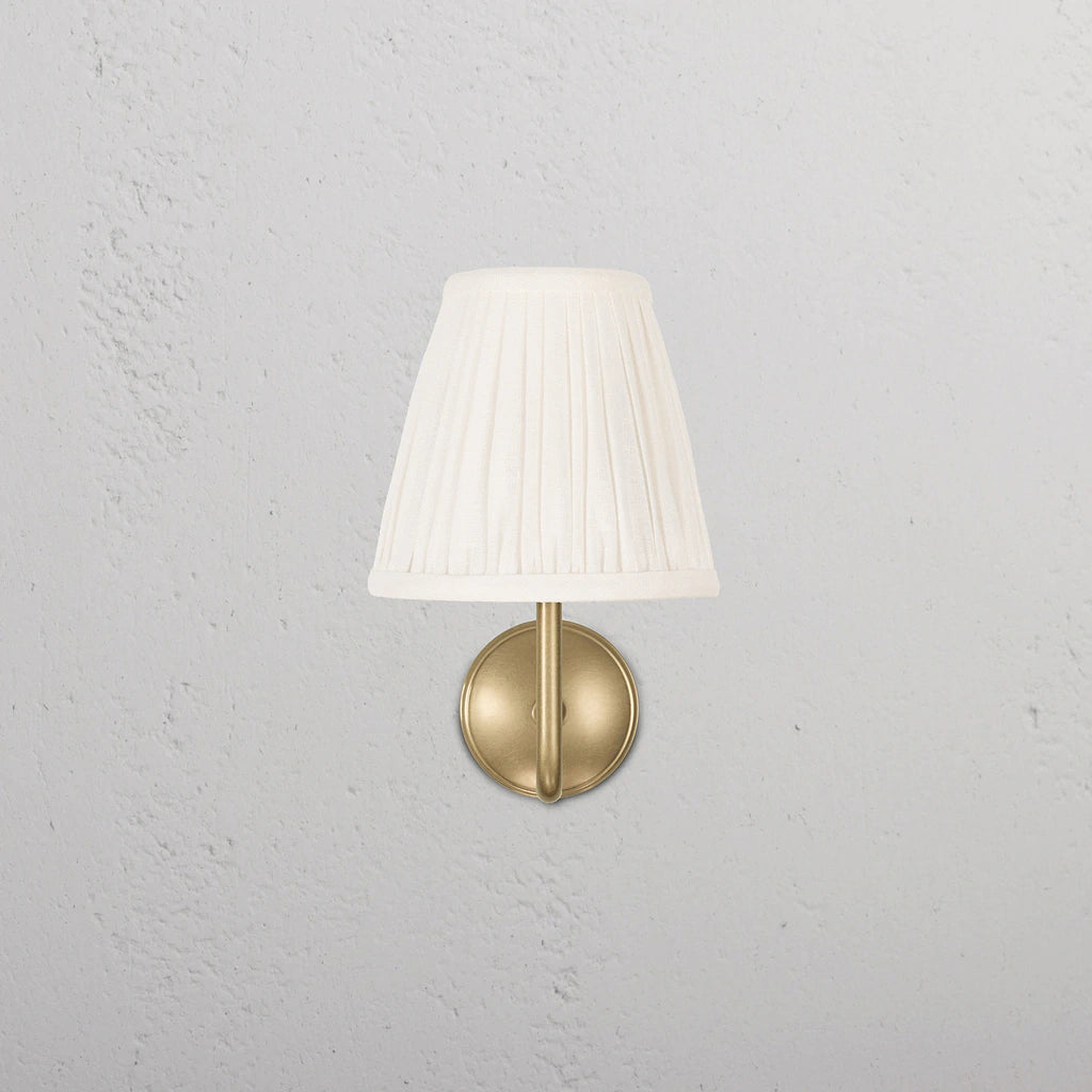 Malvern Liten Vegglampe Plissert Alabast Hvit