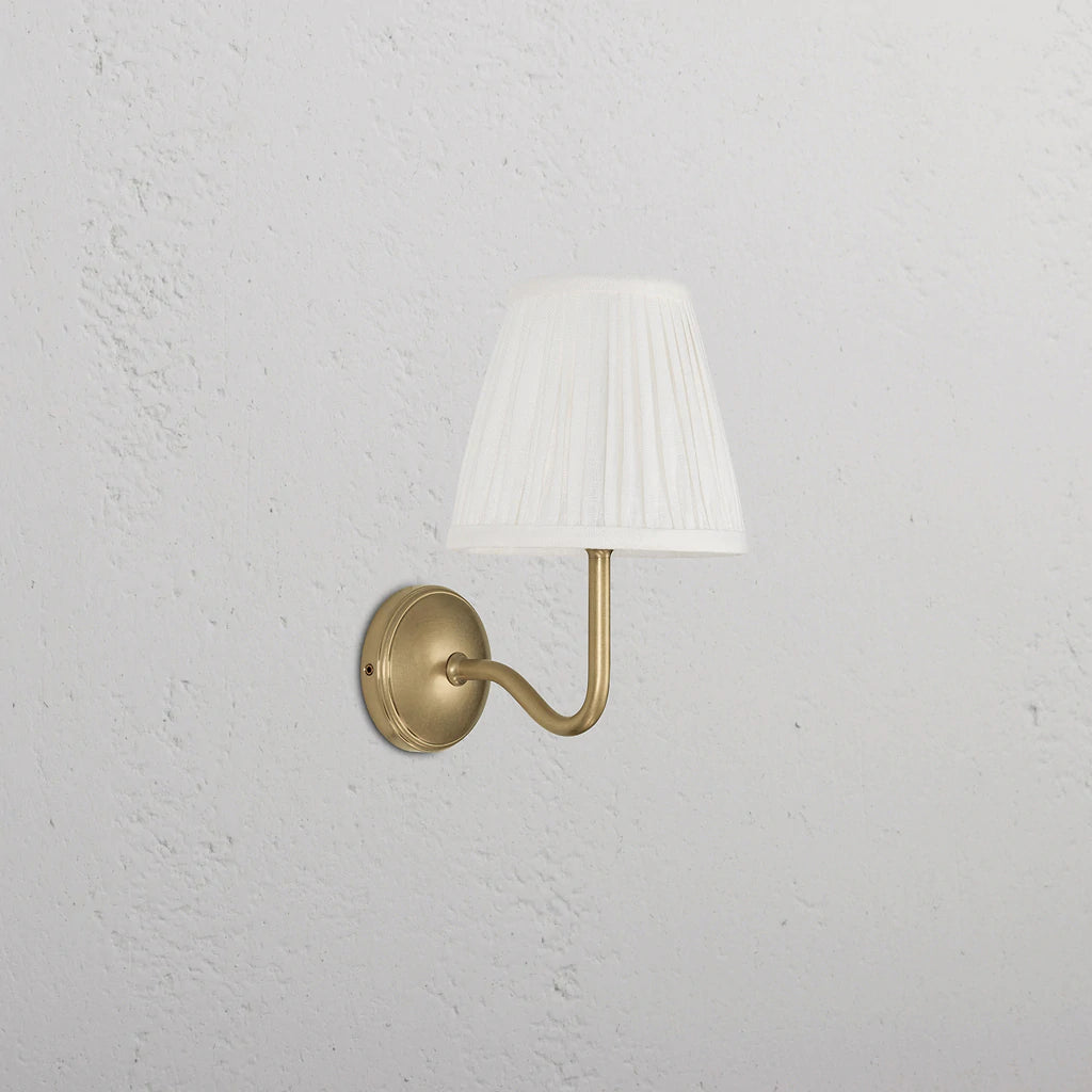 Malvern Liten Vegglampe Plissert Alabast Hvit