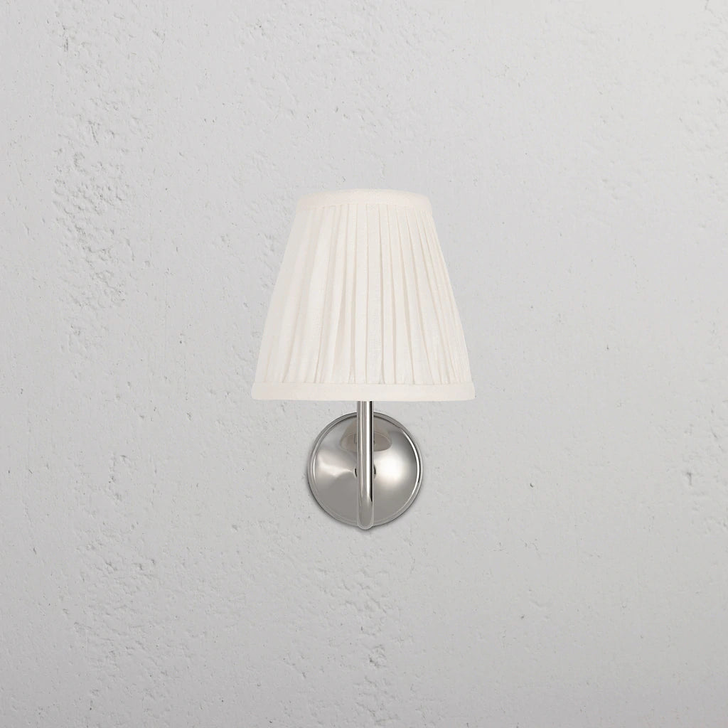 Malvern Liten Vegglampe Plissert Alabast Hvit