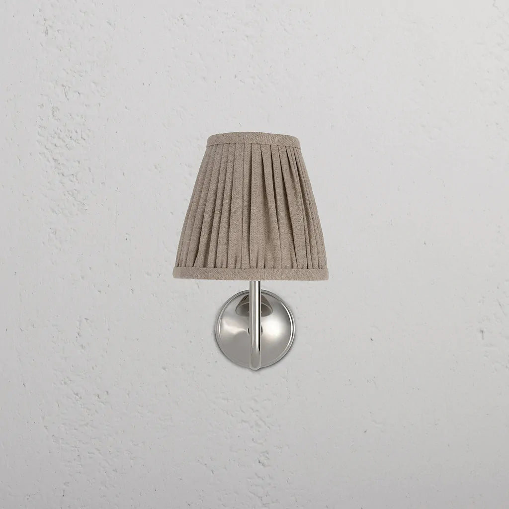 Malvern Liten Vegglampe Plissert Naturbeige
