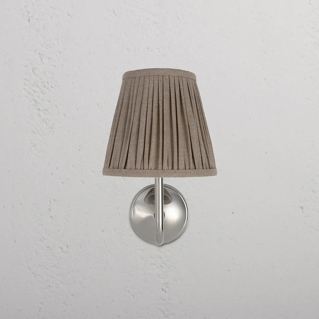 Malvern Medium Vegglampe Plissert Naturbeige