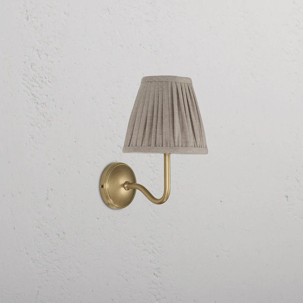 Malvern Liten Vegglampe Plissert Naturbeige