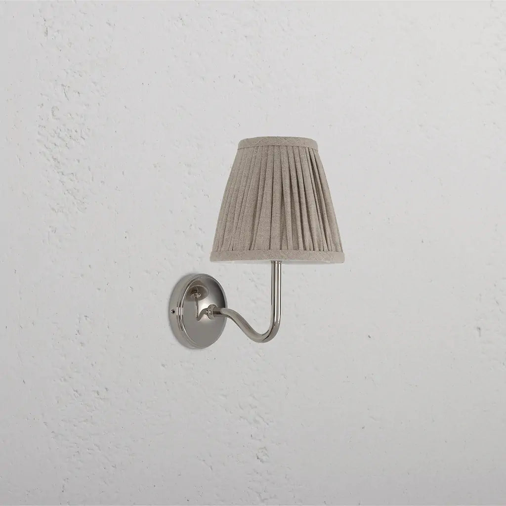 Malvern Liten Vegglampe Plissert Naturbeige