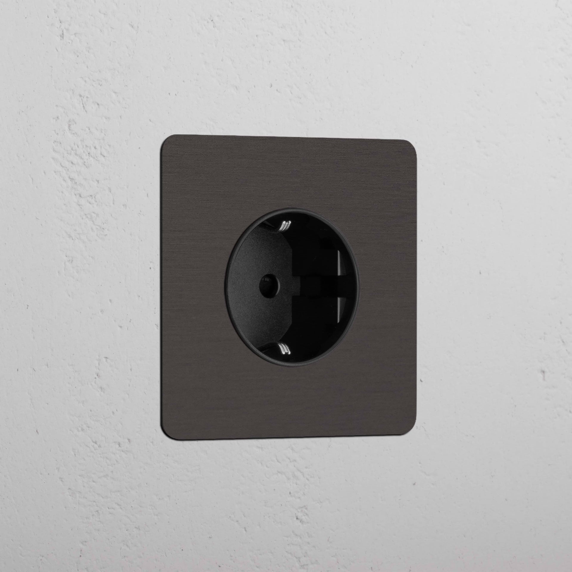 Single Schuko Module Round